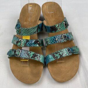 Vionic Women's Green Snake Print Shoes/Sandals Sz 10 SKU 4621